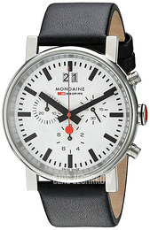 Mondaine Evo Big Biały/Skóra Ø40 mm A690.30304.11SBB