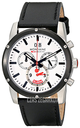 Mondaine Chronograph Biały/Skóra Ø43 mm A692.30338.11SBB