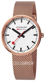 Mondaine Biały/Stal w kolorze różowego złota Ø35 mm A763.30362.22SBM