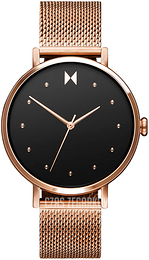 MVMT Czarny/Stal w kolorze różowego złota Ø36 mm 28000031-D