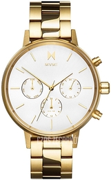 MVMT Nova Biały/Stal w odcieniu złota Ø38 mm D-FC01-G