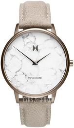 MVMT Boulevard Biały/Skóra Ø38 mm MB01-TIMA