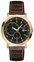 Nautica Chronograph Czarny/Skóra Ø44 mm A15592G