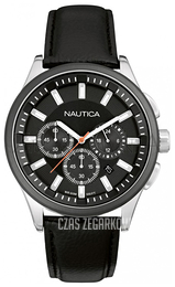 Nautica NCT Czarny/Skóra Ø44 mm A16691G