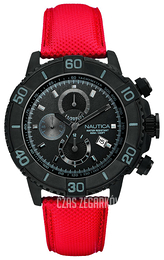 Nautica Chronograph Czarny/Skóra Ø46 mm A21534G