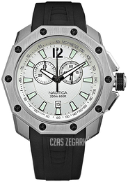 Nautica Nvl 100 Srebrny/Guma Ø48 mm A37515G