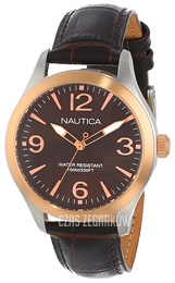 Nautica BFD 102 Brązowy/Skóra Ø38 mm N13027M