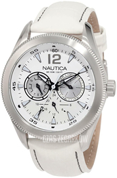Nautica Classic Biały/Skóra Ø42 mm N14622G