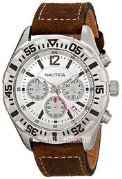 Nautica NST Srebrny/Skóra Ø45 mm N17668G