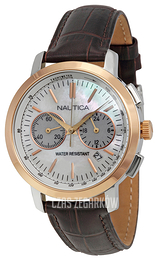 Nautica Chronograph Biały/Skóra Ø41 mm N19580M