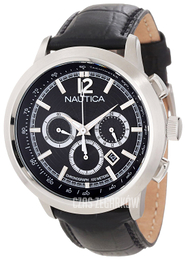 Nautica NCT Czarny/Skóra Ø44 mm N19588G