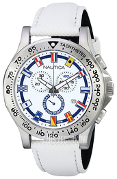 Nautica NST Biały/Skóra Ø46 mm N19598G