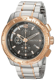 Nautica Chronograph Szary/Stal w kolorze różowego złota Ø48 mm NAD26503G