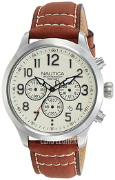 Nautica Chronograph Szampański/Skóra Ø45 mm NAI14517G