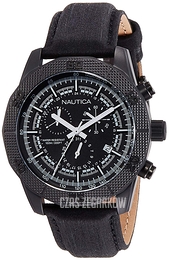 Nautica Nst Czarny/Skóra Ø46 mm NAI17520G