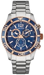 Nautica Chronograph Niebieski/Stal Ø44 mm NAI18500G