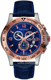Nautica Niebieski/Skóra Ø45 mm NAI19502G