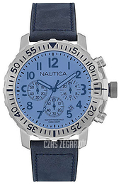 Nautica Chronograph Niebieski/Skóra Ø48 mm NAI19534G