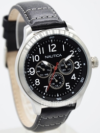 Nautica Czarny/Skóra Ø43 mm NAPB01002