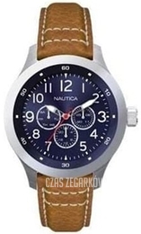 Nautica Niebieski/Skóra Ø43 mm NAPB01004