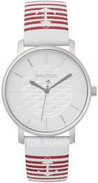 Nautica Biały/Skóra Ø36 mm NAPCGS007