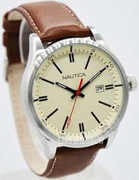 Nautica Brązowy/Skóra Ø45 mm NAPN19004