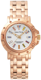 Nautica Biały/Stal w kolorze różowego złota Ø36 mm NAPPRH006