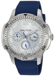 Nautica Multifunction Srebrny/Guma Ø46 mm NAPSDG002