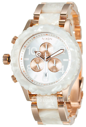 Nixon The 42-20 Biały/Stal w kolorze różowego złota Ø42 mm A037104600-00