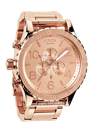 Nixon The 51-30 Chrono Różowe złoto/Stal w kolorze różowego złota Ø51 mm A083897-00