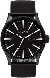 Nixon The Sentry Czarny/Skóra Ø42 mm A105-005-00