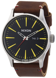 Nixon The Sentry Czarny/Skóra Ø42 mm A1051019-00