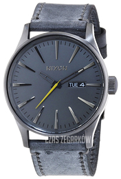 Nixon The Sentry Szary/Skóra Ø42 mm A1051893-00