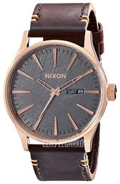 Nixon The Sentry Szary/Skóra Ø42 mm A1052001