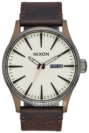 Nixon The Sentry Kremowy/Skóra Ø42 mm A1052091-00