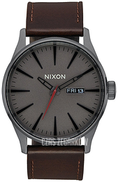 Nixon The Sentry Szary/Skóra Ø42 mm A1052737-00