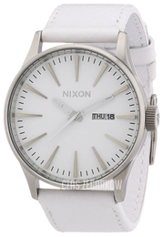 Nixon The Sentry Biały/Skóra Ø42 mm A105391