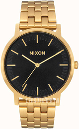 Nixon The Porter Czarny/Stal w odcieniu złota Ø40 mm A1057-2042