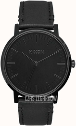 Nixon The Porter Czarny/Skóra Ø40 mm A1058-001-00