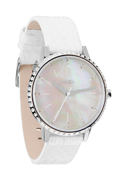 Nixon The Kensington Leather Biały/Skóra Ø37 mm A108483-00