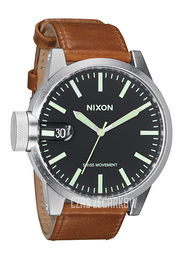 Nixon The Chronicle Czarny/Skóra Ø48.5 mm A1271037-00