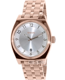 Nixon The Monopoly Srebrny/Stal w kolorze różowego złota Ø40 mm A3251044-00