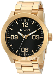 Nixon The Corporal Czarny/Stal w odcieniu złota Ø48 mm A346510-00