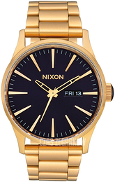 Nixon The Sentry Czarny/Stal w odcieniu złota Ø42 mm A356-2033