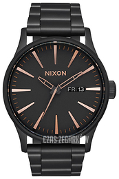 Nixon The Sentry Czarny/Stal Ø42 mm A356957-00