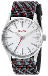 Nixon The Sentry Srebrny/Skóra Ø38 mm A3772010-00