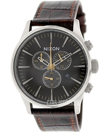 Nixon The Sentry Czarny/Skóra Ø42 mm A4051887-00