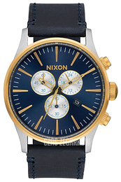 Nixon The Sentry Niebieski/Skóra Ø42 mm A4051922-00