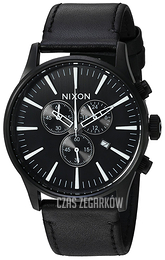Nixon The Sentry Czarny/Skóra Ø42 mm A405756-00