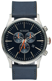 Nixon The Sentry Czarny/Skóra Ø42 mm A405863-00